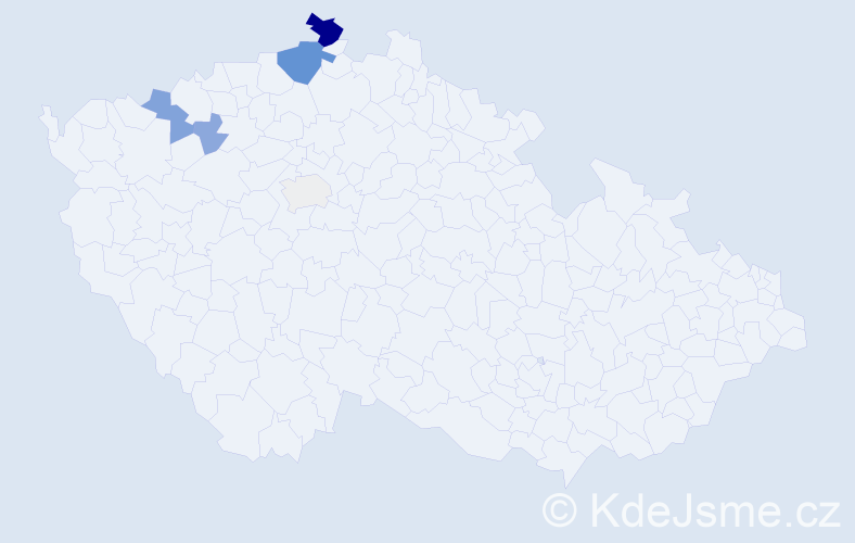 Příjmení: 'Denisovová', počet výskytů 15 v celé ČR