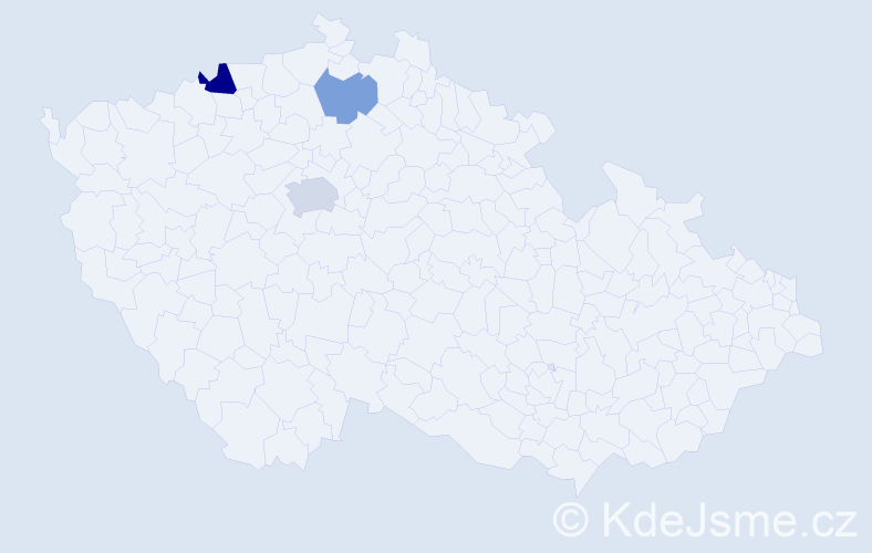 Příjmení: 'Ihnátková', počet výskytů 5 v celé ČR