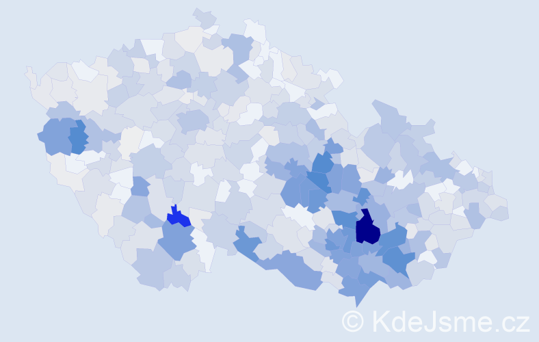 Příjmení: 'Trávníček', počet výskytů 2203 v celé ČR