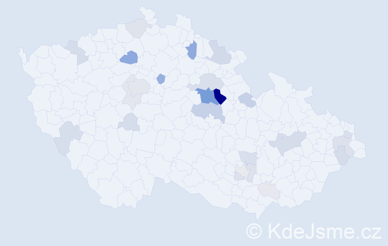 Příjmení: 'Mandysová', počet výskytů 105 v celé ČR