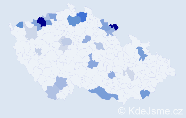 Příjmení: 'Nemeš', počet výskytů 85 v celé ČR
