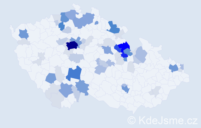 Příjmení: 'Barvínková', počet výskytů 239 v celé ČR