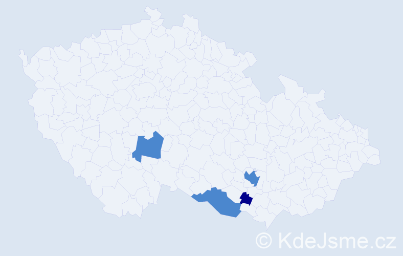 Příjmení: 'Danielowitz', počet výskytů 6 v celé ČR