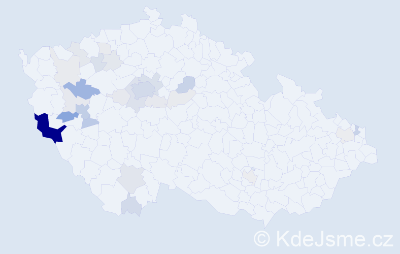 Příjmení: 'Kobes', počet výskytů 110 v celé ČR