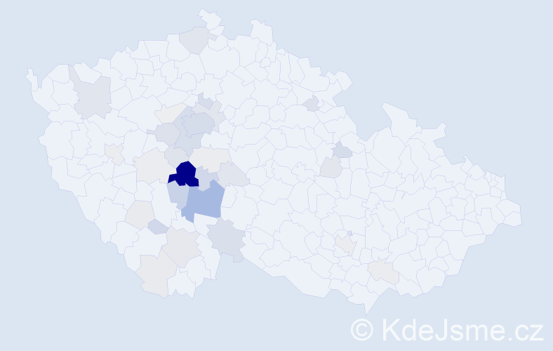 Příjmení: 'Lachoutová', počet výskytů 137 v celé ČR