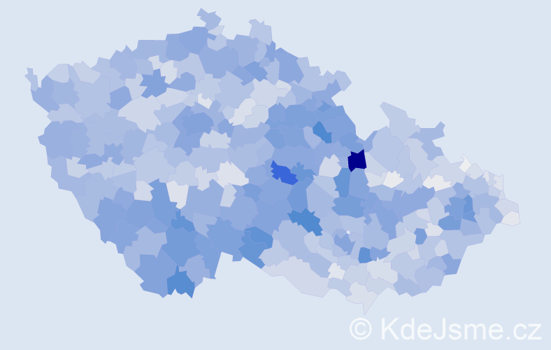 Příjmení: 'Marková', počet výskytů 11616 v celé ČR