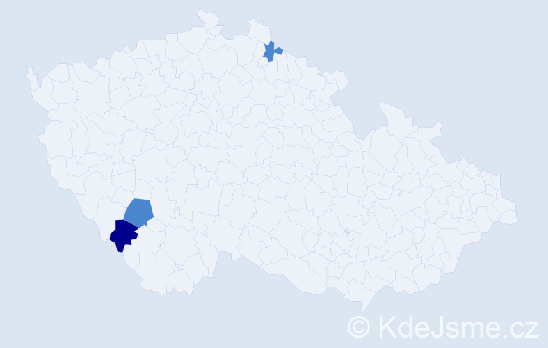 Příjmení: 'Kohlbergerová', počet výskytů 5 v celé ČR