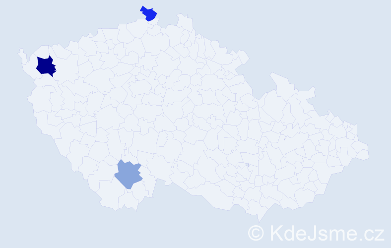 Příjmení: 'Freundorfer', počet výskytů 5 v celé ČR