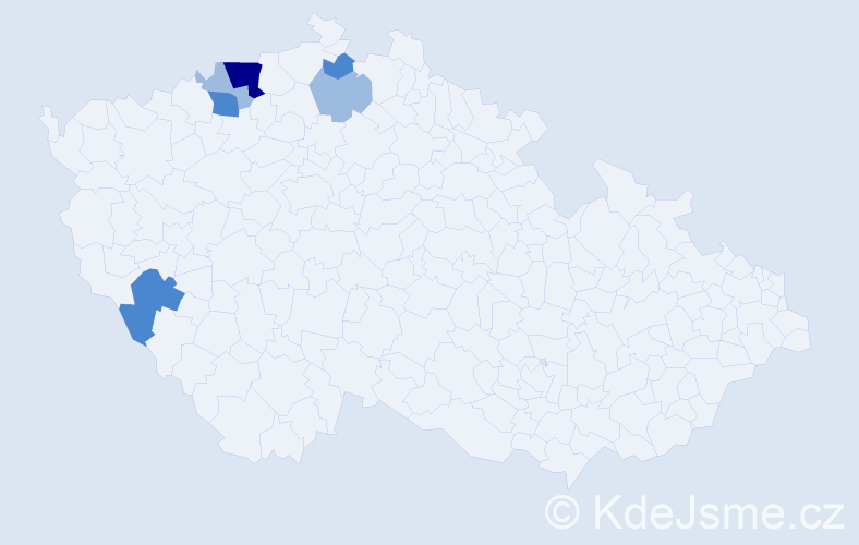 Příjmení: 'Karková', počet výskytů 13 v celé ČR