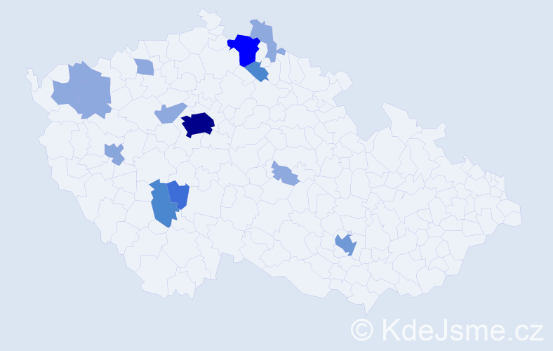 Příjmení: 'Reiniš', počet výskytů 42 v celé ČR