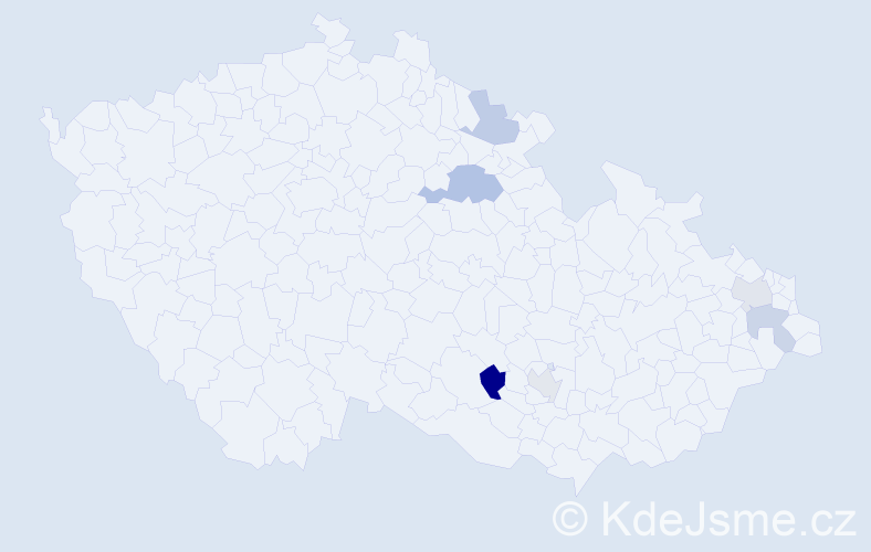 Příjmení: 'Reuterová', počet výskytů 8 v celé ČR