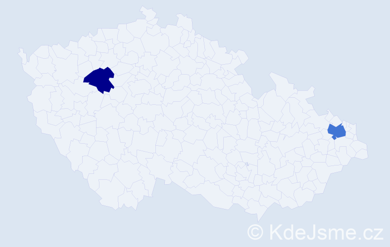Příjmení: 'Antalik', počet výskytů 3 v celé ČR