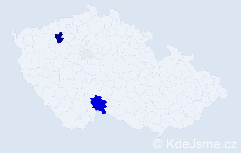 Příjmení: 'Such', počet výskytů 6 v celé ČR