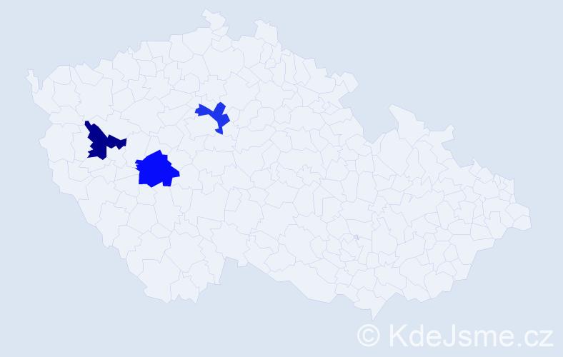 Příjmení: 'Mochnač', počet výskytů 3 v celé ČR