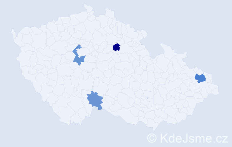 Příjmení: 'Churová', počet výskytů 10 v celé ČR