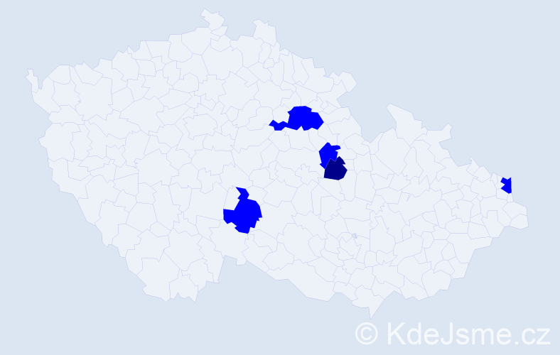 Příjmení: 'Zrutská', počet výskytů 6 v celé ČR