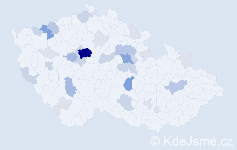 Příjmení: 'Vinopalová', počet výskytů 94 v celé ČR