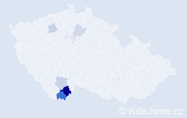 Příjmení: 'Weisfeitová', počet výskytů 27 v celé ČR
