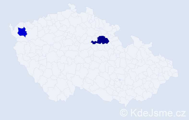 Příjmení: 'Basetlík', počet výskytů 8 v celé ČR