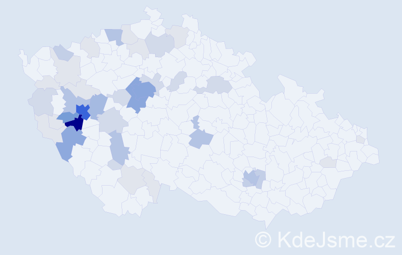 Příjmení: 'Krs', počet výskytů 142 v celé ČR
