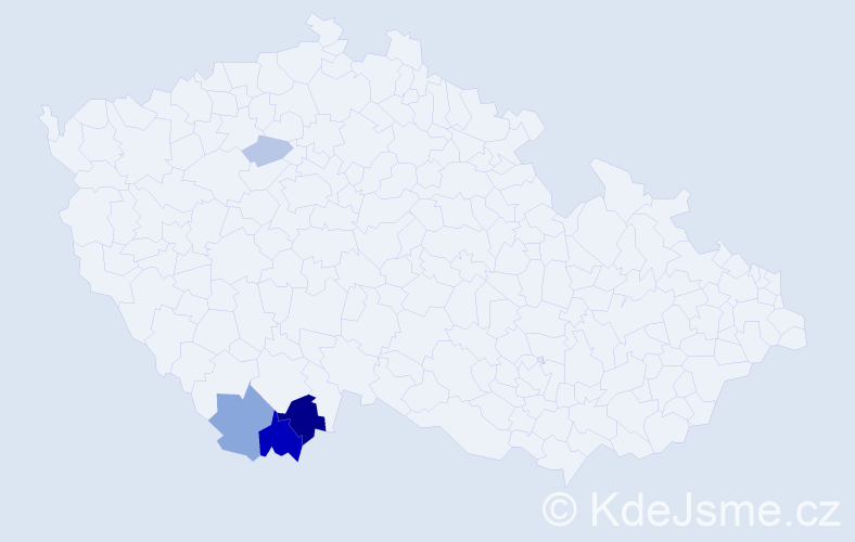 Příjmení: 'Drgoňa', počet výskytů 11 v celé ČR