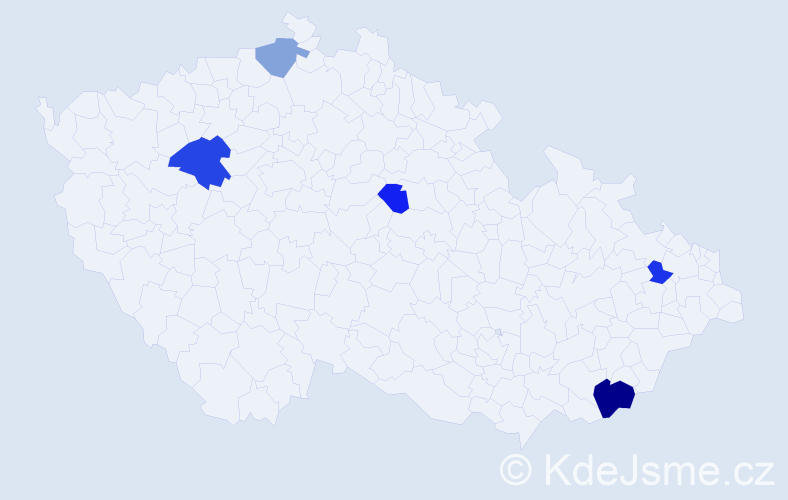 Příjmení: 'Mckay', počet výskytů 8 v celé ČR