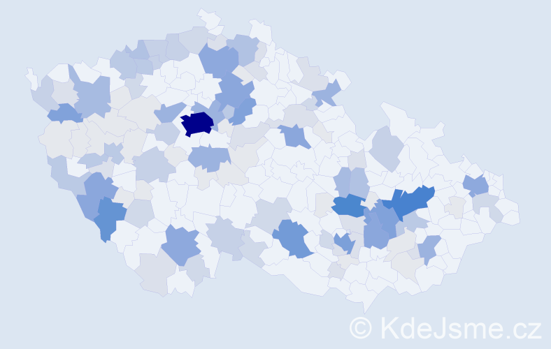 Příjmení: 'Korec', počet výskytů 459 v celé ČR