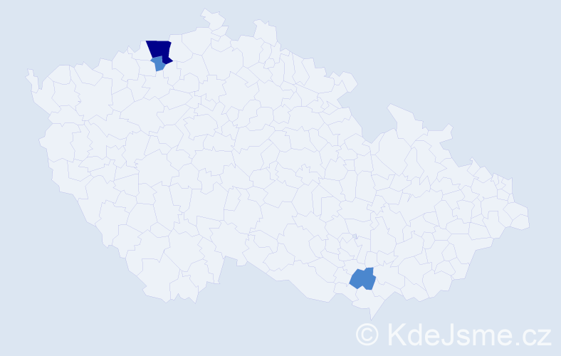 Příjmení: 'Sterrová', počet výskytů 5 v celé ČR