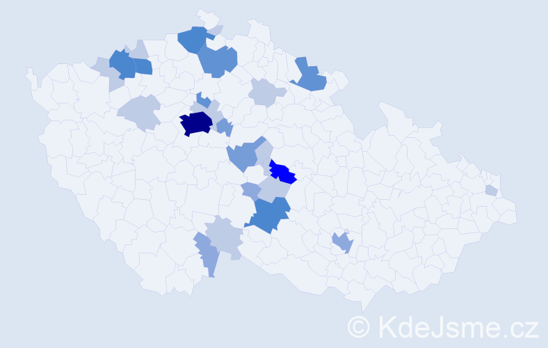 Příjmení: 'Venhauerová', počet výskytů 72 v celé ČR