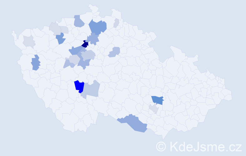 Příjmení: 'Podrabská', počet výskytů 73 v celé ČR