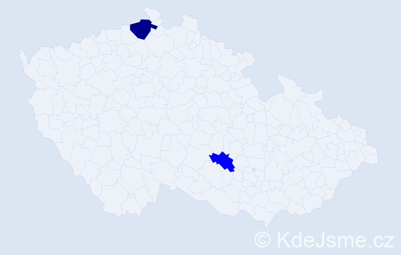 Příjmení: 'Siler', počet výskytů 5 v celé ČR
