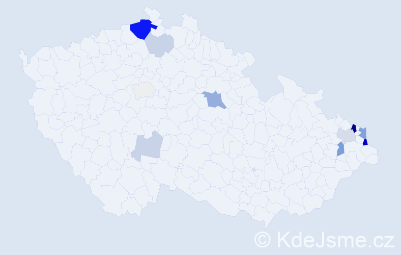 Příjmení: 'Čeřenská', počet výskytů 31 v celé ČR
