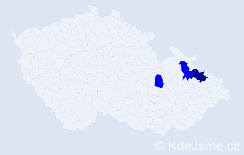 Příjmení: 'Bilonohová', počet výskytů 4 v celé ČR