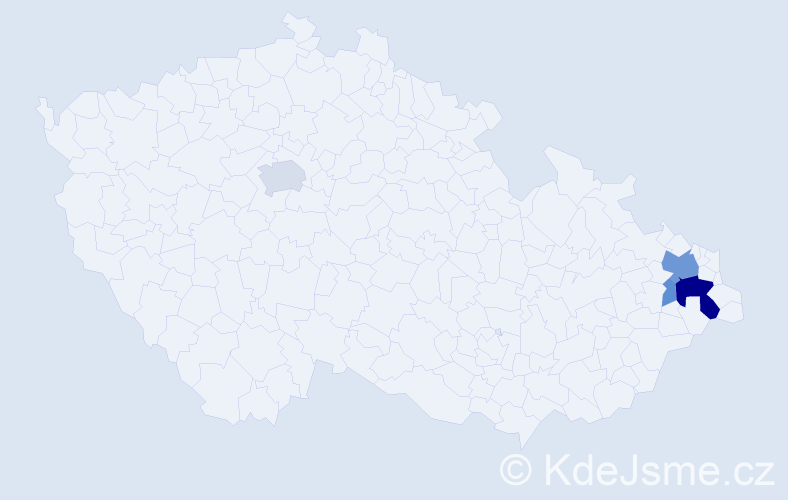 Příjmení: 'Oboda', počet výskytů 12 v celé ČR