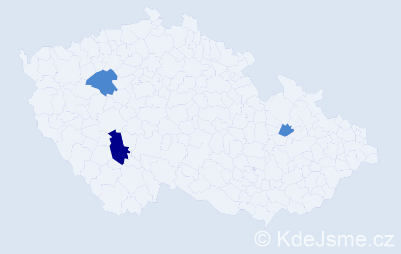 Příjmení: 'Vokřap', počet výskytů 5 v celé ČR