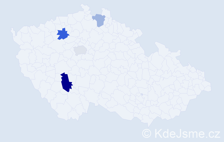 Příjmení: 'Kril', počet výskytů 14 v celé ČR