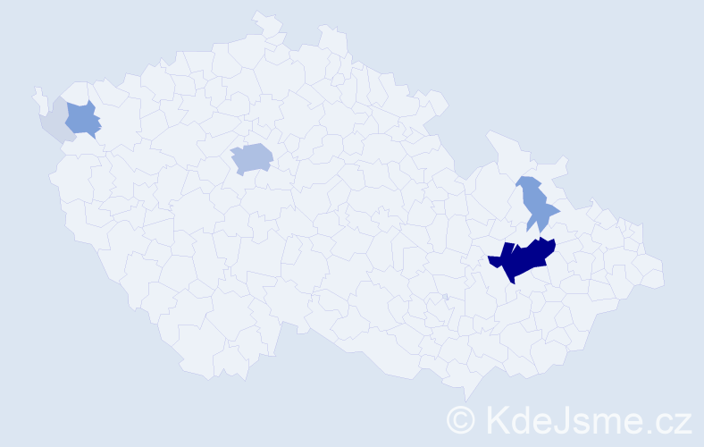 Příjmení: 'Rajhelová', počet výskytů 26 v celé ČR