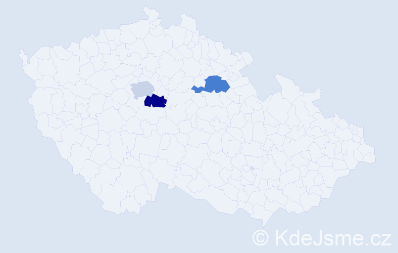 Příjmení: 'Kutsiy', počet výskytů 3 v celé ČR