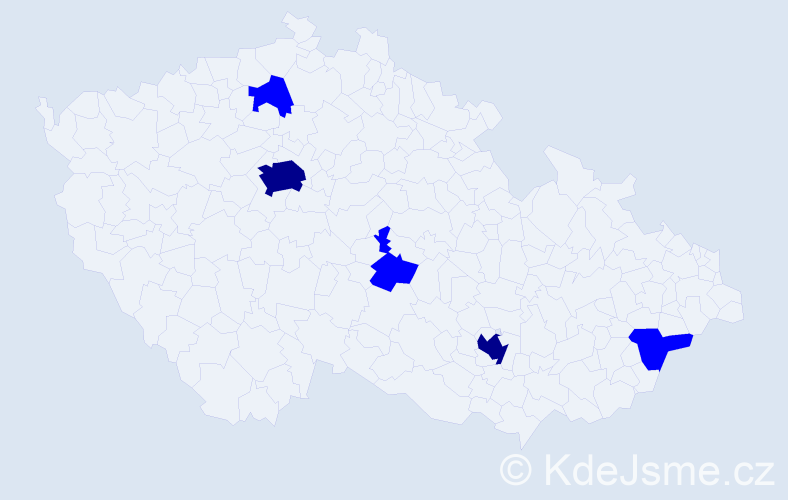 Příjmení: '"Bat Erdene"', počet výskytů 7 v celé ČR