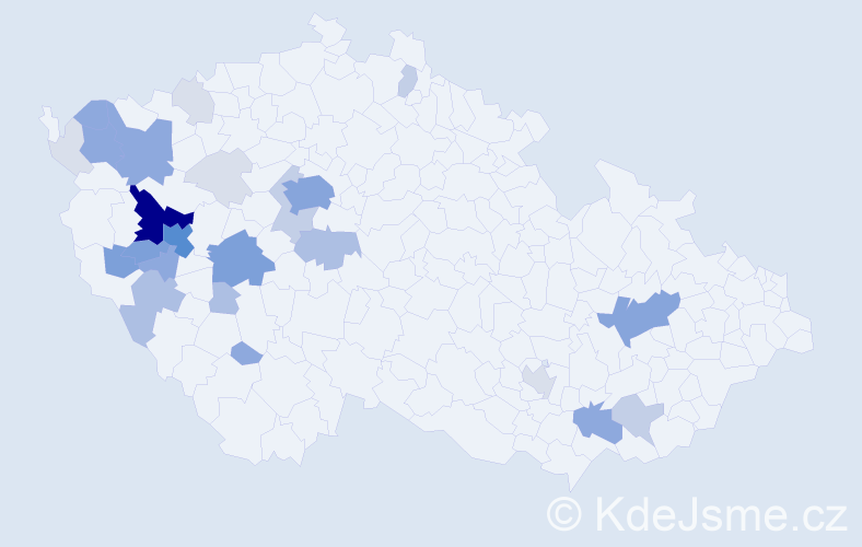 Příjmení: 'Janka', počet výskytů 103 v celé ČR