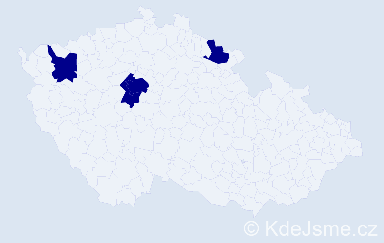 Příjmení: 'Gepprtová', počet výskytů 4 v celé ČR