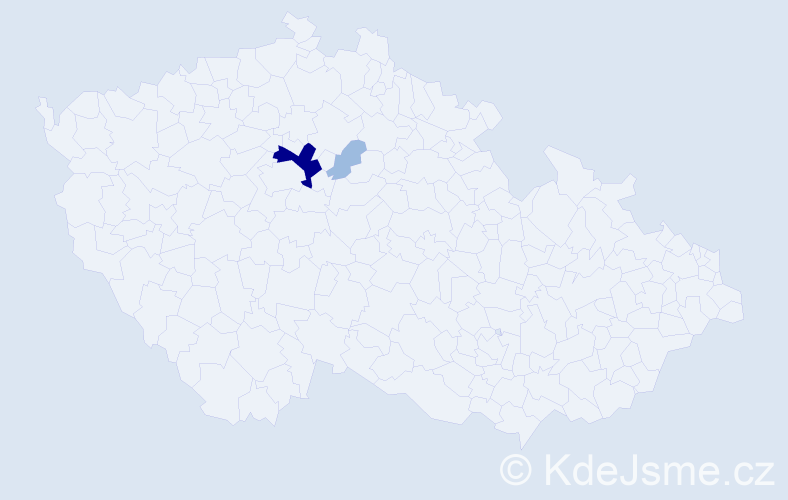 Příjmení: 'Lefter', počet výskytů 5 v celé ČR