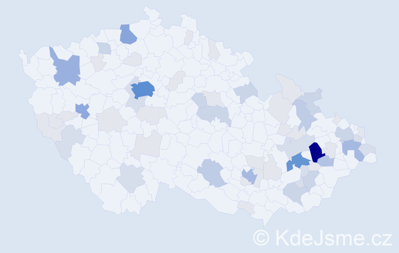 Příjmení: 'Hostašová', počet výskytů 185 v celé ČR