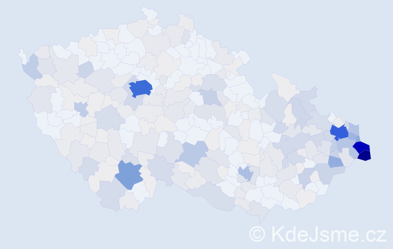 Příjmení: 'Kantorová', počet výskytů 1332 v celé ČR