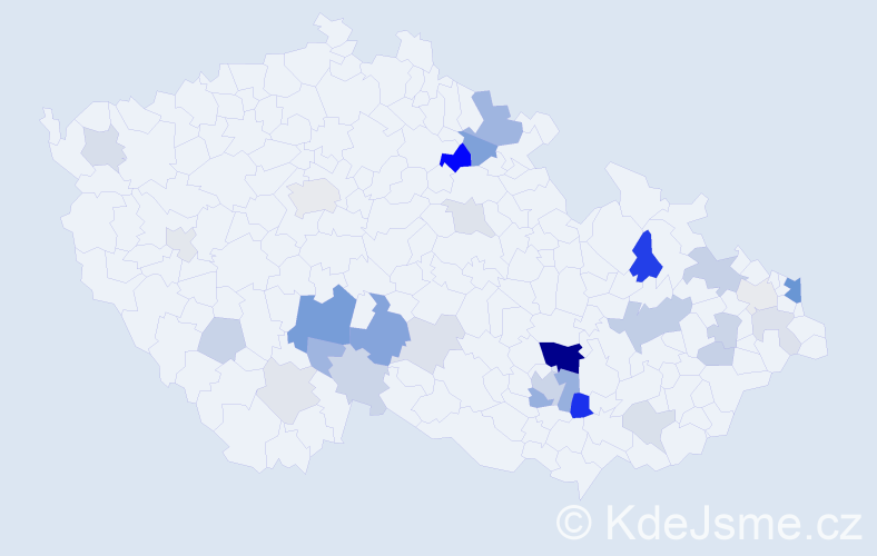 Příjmení: 'Feik', počet výskytů 76 v celé ČR