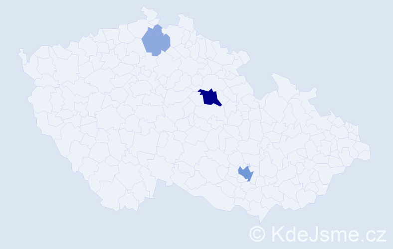 Příjmení: 'Sákra', počet výskytů 10 v celé ČR