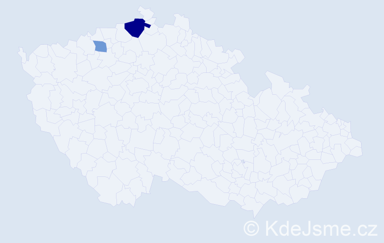 Příjmení: 'Uhrynová', počet výskytů 4 v celé ČR
