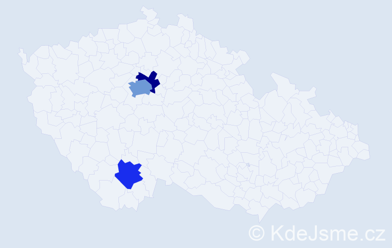 Příjmení: 'Autengruberová', počet výskytů 5 v celé ČR