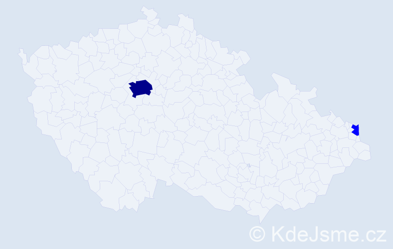 Příjmení: 'Fedeli', počet výskytů 5 v celé ČR