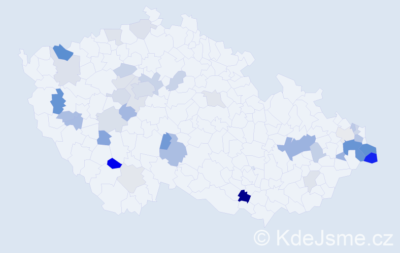 Příjmení: 'Malik', počet výskytů 81 v celé ČR